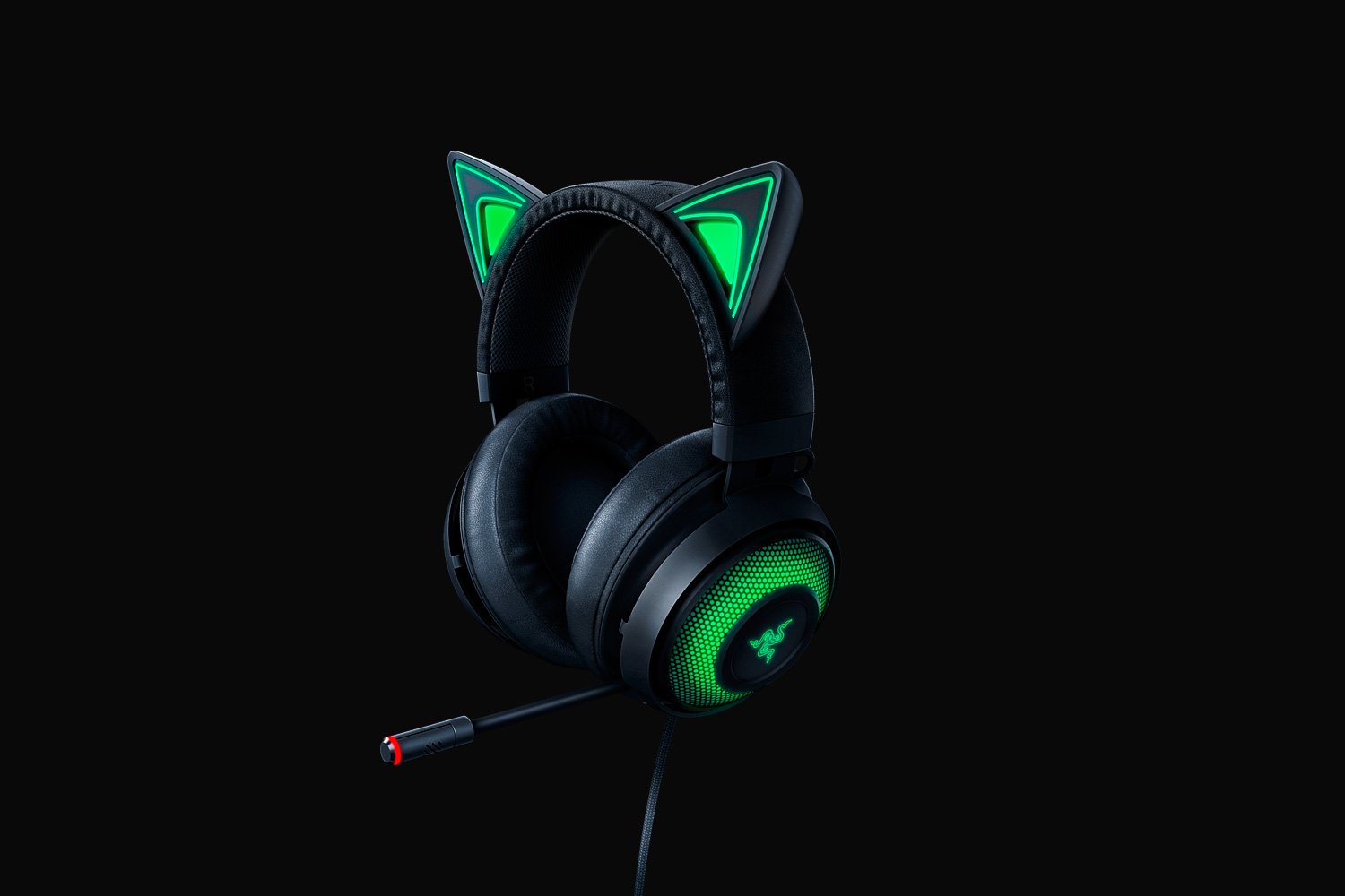 Razer Kraken Kitty Chroma Usb Gaming Headset Black Rz04 R3m1 Pcbyte Australia